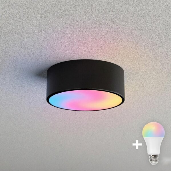 BRILAGI - Plafoniera LED RGBW dimmerabile CLARE 1xE27/12W/230V nera