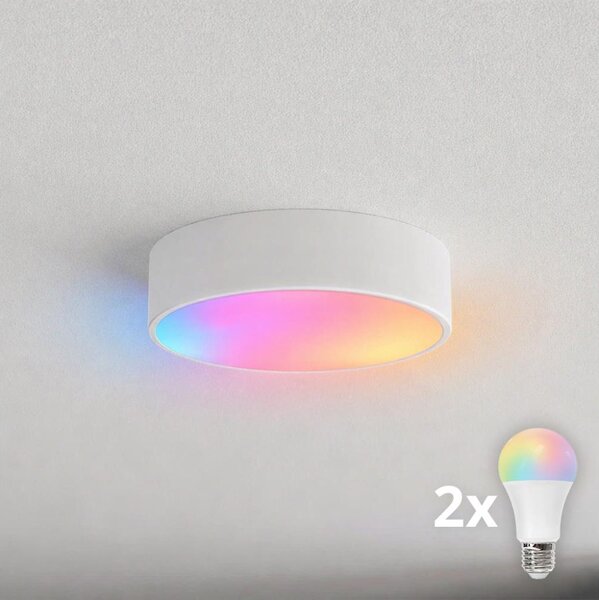 BRILAGI - Plafoniera LED RGBW dimmerabile CLARE 2xE27/12W/230V bianca