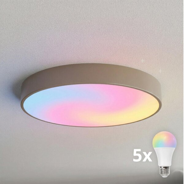 BRILAGI - Plafoniera LED RGBW dimmerabile CLARE 5xE27/12W/230V beige
