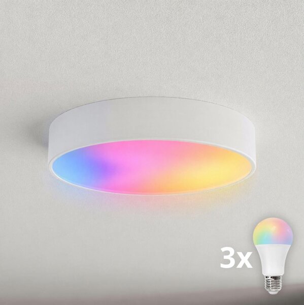 BRILAGI - Plafoniera LED RGBW dimmerabile CLARE 3xE27/12W/230V bianca