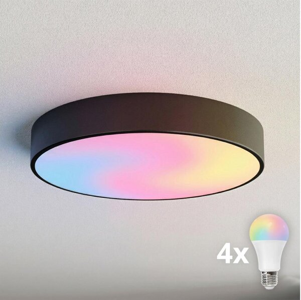 BRILAGI - Plafoniera dimmerabile LED RGBW CLARE 4xE27/12W/230V nera