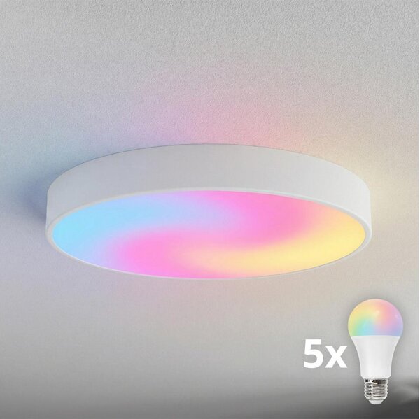 BRILAGI - Plafoniera LED RGBW dimmerabile CLARE 5xE27/12W/230V bianca