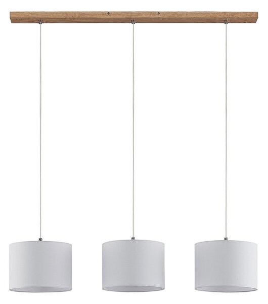 Lampada a sospensione Lindby, Imarin, dimmerabile, Bianco, Camera da letto, Tessuto / Tessile, Moderno