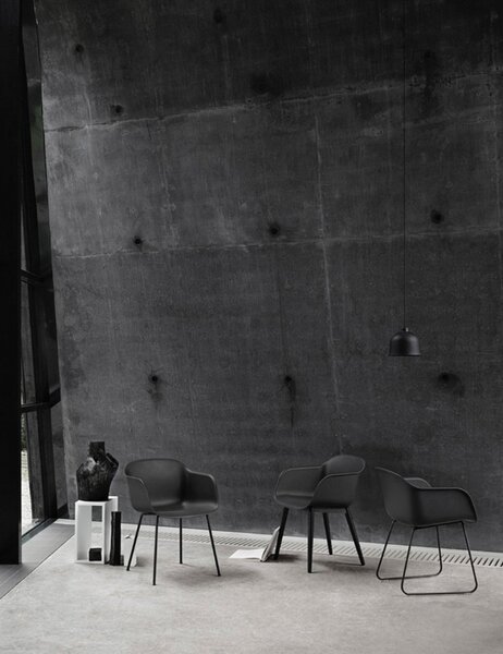 Lampada a sospensione Muuto, Grigio, Sala da pranzo, Bambù