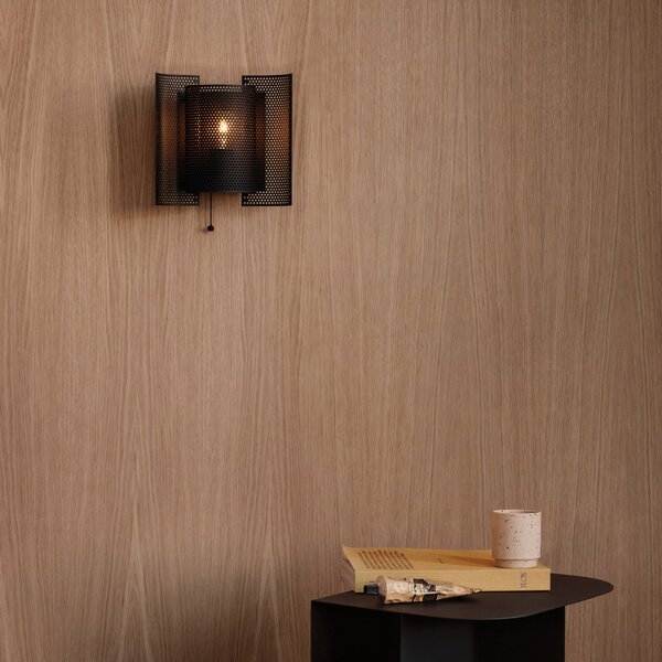Applique da parete Northern, Butterfly perforated, dimmerabile, Nero, Soggiorno, Metallo, Design