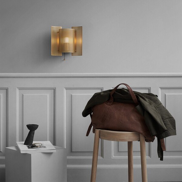 Applique da parete Northern, Butterfly perforated, dimmerabile, Dorato / Ottone, Soggiorno, Metallo, Design