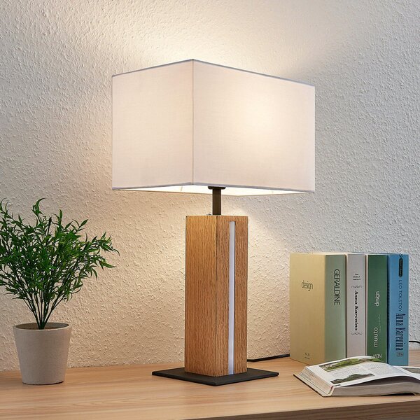 Lampade da tavolo Lindby, Garry, dimmerabile, Bianco, Soggiorno, Tessuto / Tessile, Moderno