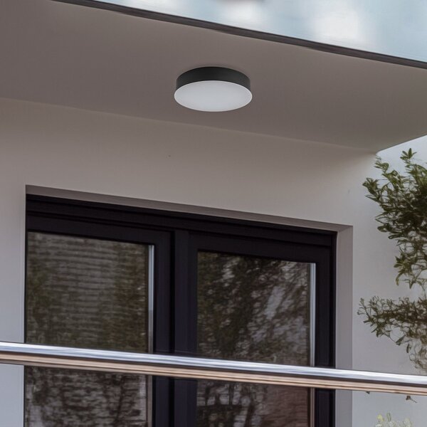 Lampade da esterno Lindby, Lahja, Nero, Balcone, Plastica, Moderno