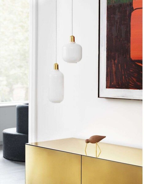 Lampada a sospensione Normann Copenhagen, Bianco, Soggiorno, Vetro