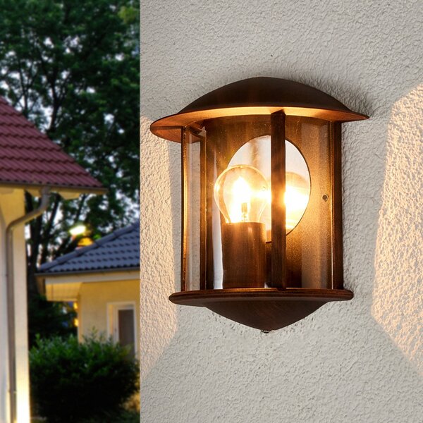 Lampade da esterno Lindby, Maelis, dimmerabile, Marrone / Ruggine, Balcone, Alluminio, Moderno
