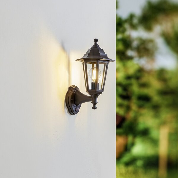 Lampade da esterno Lindby, Nane, dimmerabile, Nero, Balcone, Plastica, Antico