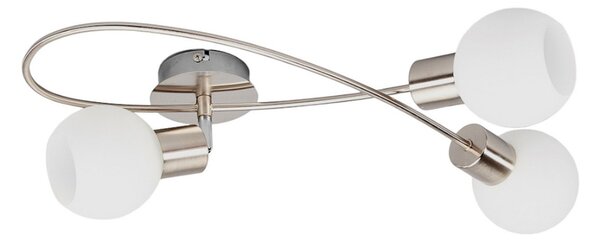 Plafoniera Lindby, Elaina, dimmerabile, Grigio, Soggiorno, Metallo, Moderno
