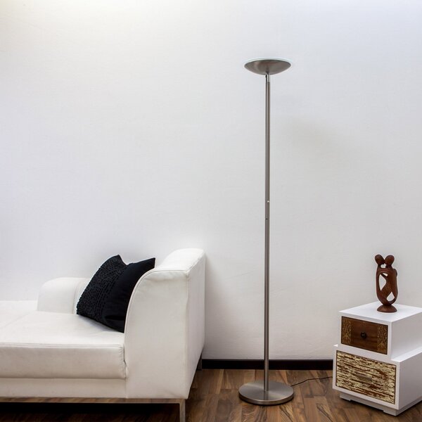 Lampada da terra Lindby, MALEA, dimmerabile, Metallizzato, Soggiorno, Metallo, Moderno
