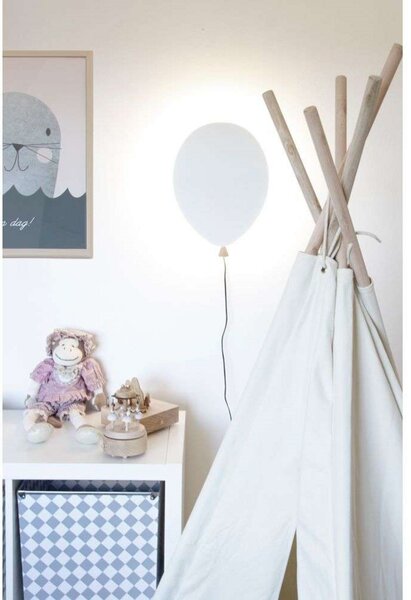 Applique da parete Globen Lighting, Bianco, Soggiorno, Legno