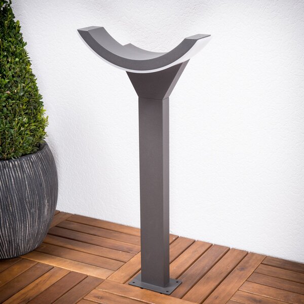 Lampade da esterno Lucande, HALF, Nero, Terrazza, Alluminio, Moderno