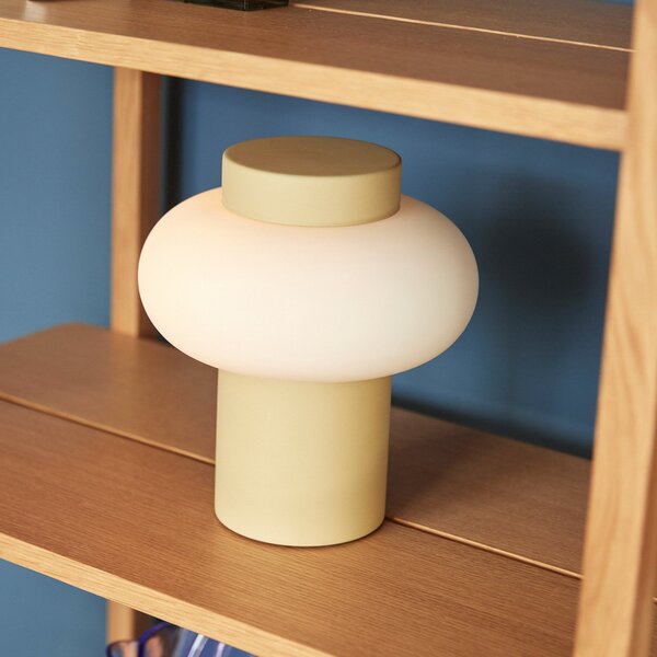 Lampade da tavolo Hübsch, Camp, Beige, Soggiorno, Vetro, Vintage