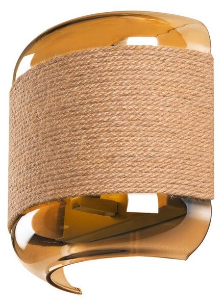 Applique da parete SLV, Pantilo Rope, dimmerabile, Marrone / Ruggine, Soggiorno, Vetro, Moderno