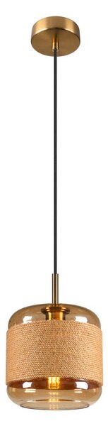 Lampada a sospensione SLV, Pantilo Rope 20, dimmerabile, Marrone / Ruggine, Soggiorno, Vetro, Moderno