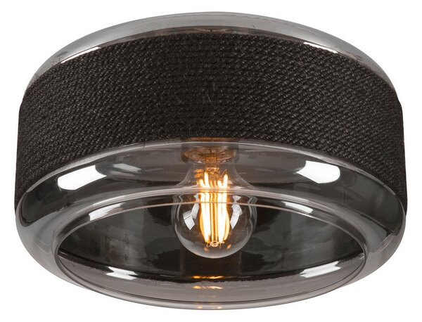 Plafoniera SLV, Pantilo Rope 27, dimmerabile, Nero, Soggiorno, Vetro, Moderno