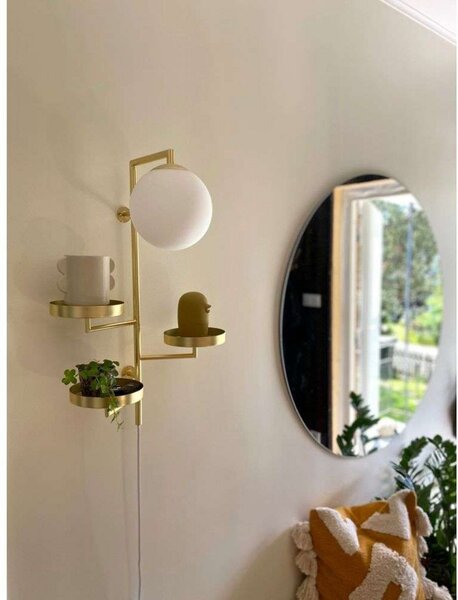 Applique da parete Globen Lighting, Dorato / Ottone, Soggiorno, Metallo
