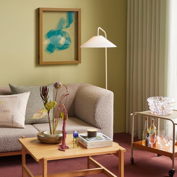 Lampada da terra Hübsch, Solid, Beige, Soggiorno, Metallo, Design