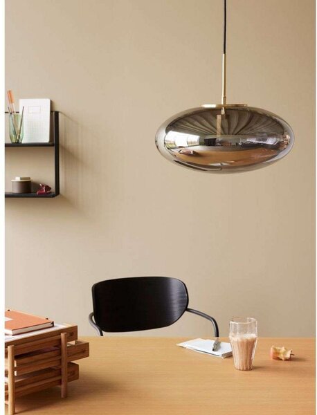 Lampada a sospensione Hübsch, Grigio, Soggiorno, Metallo