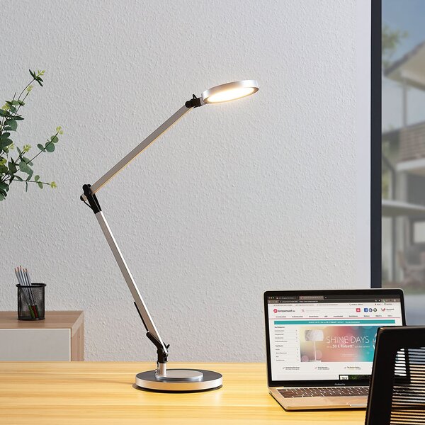 Lampade da tavolo Lindby, Rilana, dimmerabile, Metallizzato, Studio / Ufficio, Metallo, Moderno