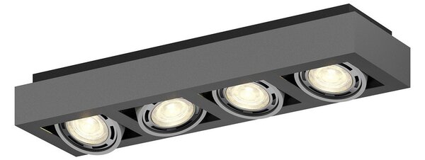 Plafoniera Arcchio, Ronka, dimmerabile, Grigio, Soggiorno, Metallo, Moderno