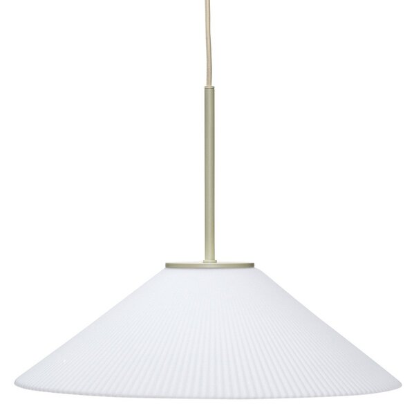 Lampada a sospensione Hübsch, Solid, Beige, Sala da pranzo, Vetro, Design