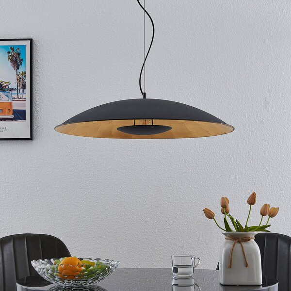 Lampada a sospensione Lindby, Narisara, dimmerabile, Nero, Soggiorno, Metallo, Moderno