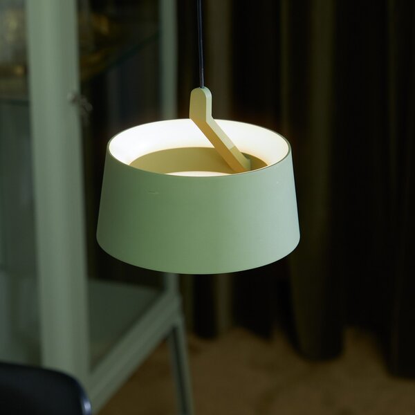 Lampada a sospensione LOOM DESIGN, Cookie, dimmerabile, Verde, Soggiorno, Alluminio, Moderno