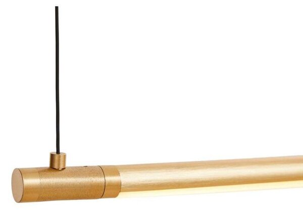 Lampada a sospensione LOOM DESIGN, Straw 200, dimmerabile, Dorato / Ottone, Sala da pranzo, Alluminio, Moderno