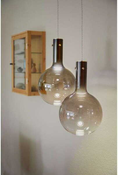 Lampada a sospensione LOOM DESIGN, dimmerabile, Marrone / Ruggine, Soggiorno, Vetro
