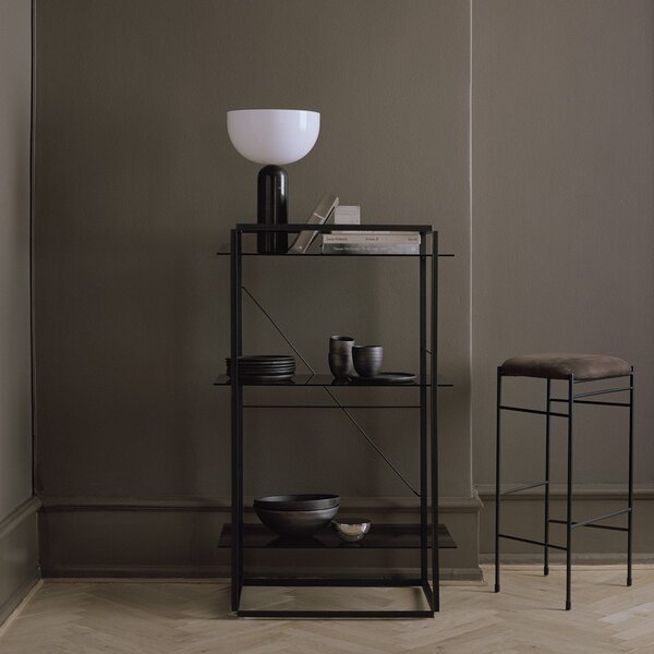 Lampade da tavolo New Works, Kizu Large, Nero, Soggiorno, Pietra, Design