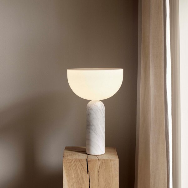 Lampade da tavolo New Works, Kizu Large, Bianco, Soggiorno, Pietra, Design