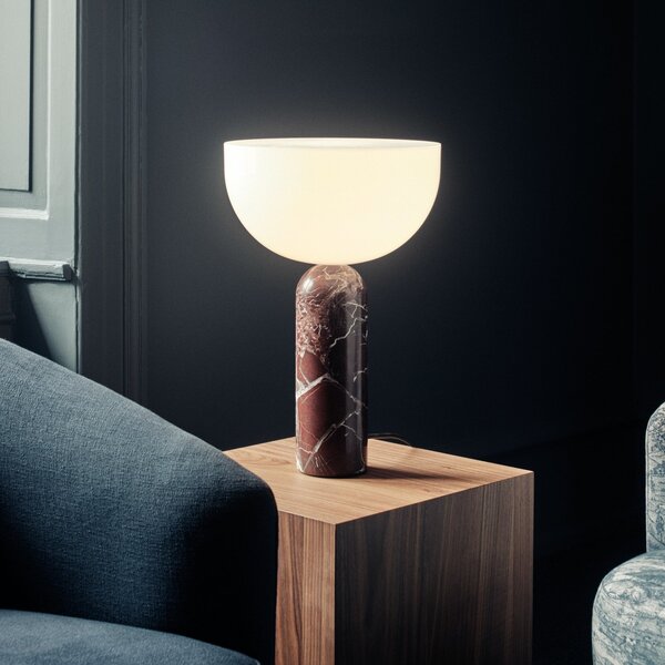 Lampade da tavolo New Works, Kizu Large, Rosso, Soggiorno, Marmo, Design