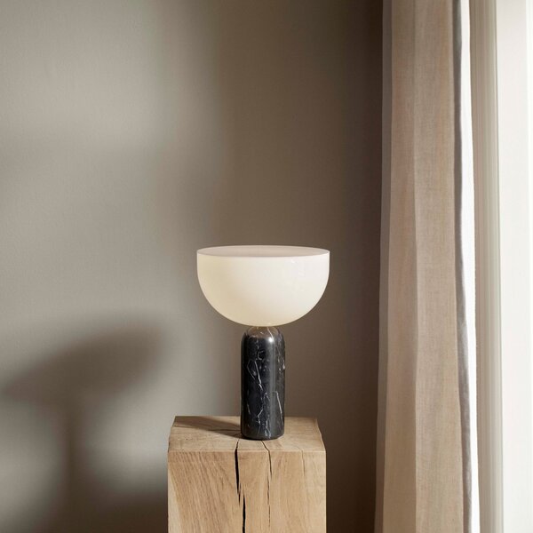 Lampade da tavolo New Works, Kizu Small, Nero, Soggiorno, Pietra, Design