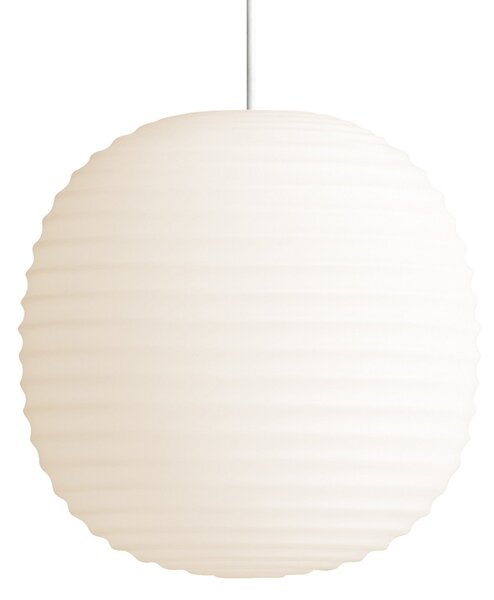 Lampada a sospensione New Works, Lantern Small, dimmerabile, Bianco, Soggiorno, Vetro, Design