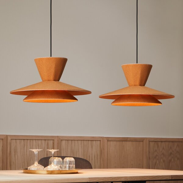 Lampada a sospensione LOOM DESIGN, Morphic, dimmerabile, Giallo, Soggiorno, Tessuto / Tessile, Moderno