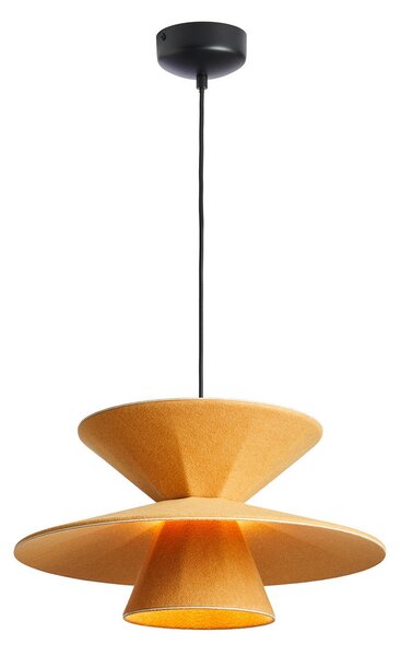 Lampada a sospensione LOOM DESIGN, Morphic, dimmerabile, Giallo, Soggiorno, Tessuto / Tessile, Moderno