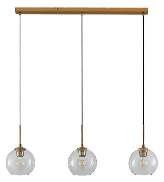 Lampada a sospensione Lindby, Grady, dimmerabile, Dorato / Ottone, Soggiorno, Metallo, Moderno