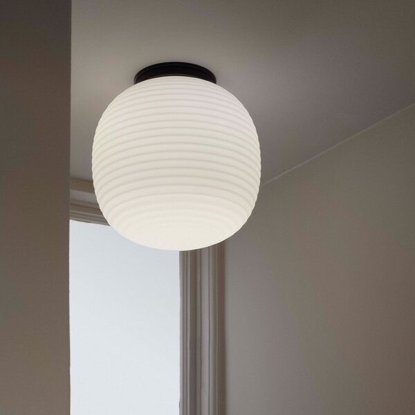 Plafoniera New Works, Lantern Medium, dimmerabile, Bianco, Soggiorno, Vetro, Design