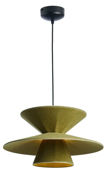 Lampada a sospensione LOOM DESIGN, Morphic, dimmerabile, Verde, Soggiorno, Tessuto / Tessile, Moderno