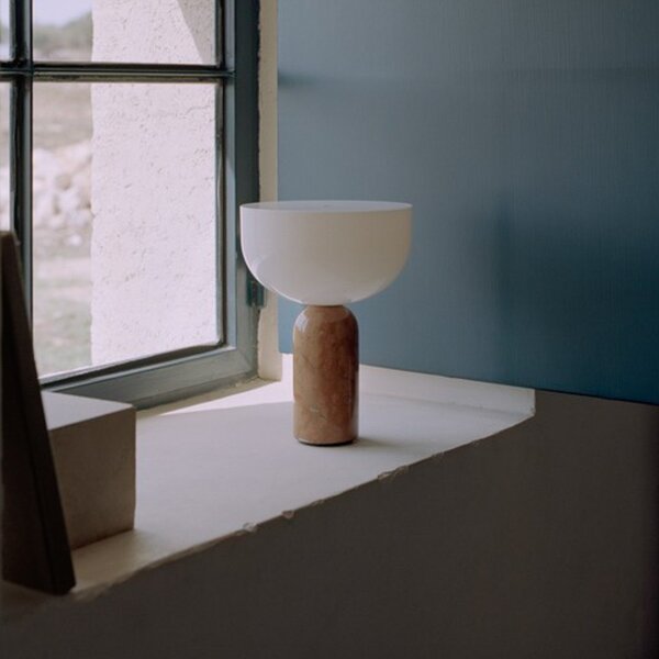 Lampade da tavolo New Works, Kizu Portable, dimmerabile, Marrone / Ruggine, Soggiorno, Marmo, Design