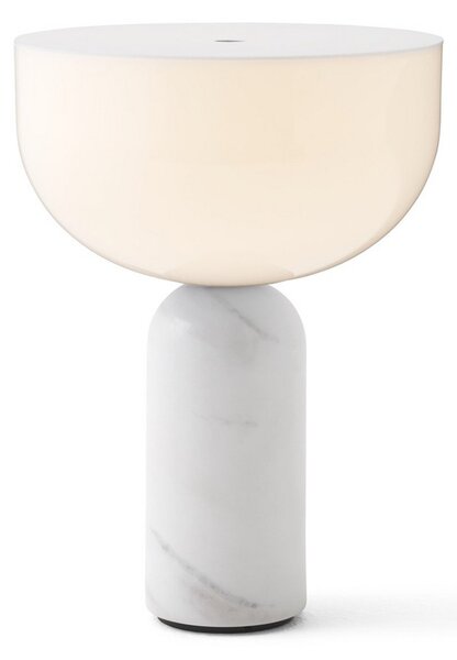 Lampade da tavolo New Works, Kizu Portable, dimmerabile, Bianco, Soggiorno, Marmo, Design