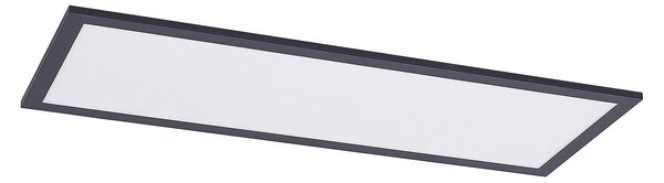 Plafoniera Lindby, Nelios, dimmerabile, Nero, Cucina, Plastica, Moderno