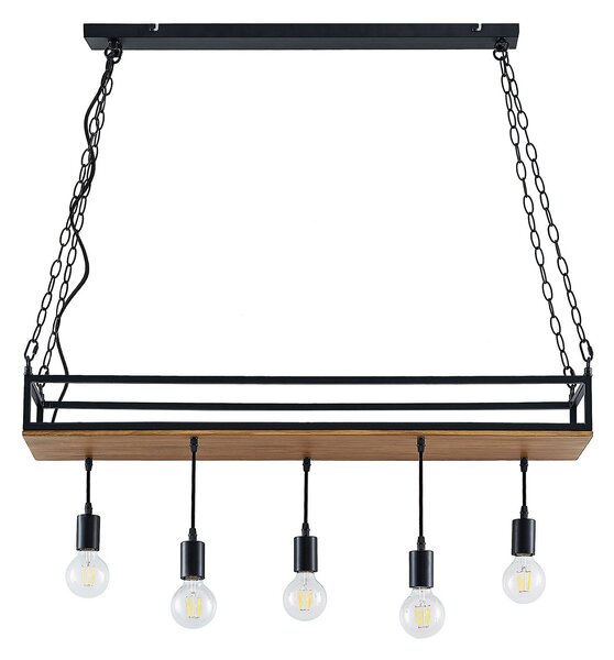 Lampada a sospensione Lindby, Kirista, dimmerabile, Nero, Soggiorno, Metallo, Vintage