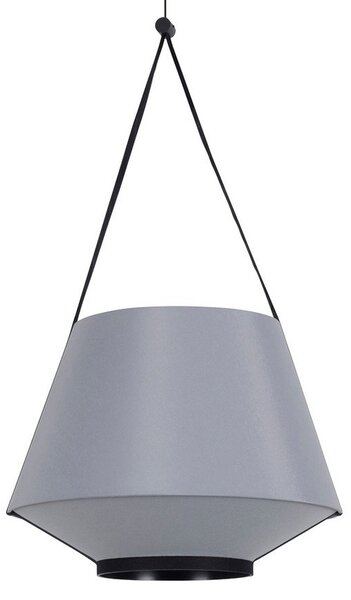Lampada a sospensione Forestier, Carrie XS, dimmerabile, Grigio, Soggiorno, Tessuto / Tessile, Design