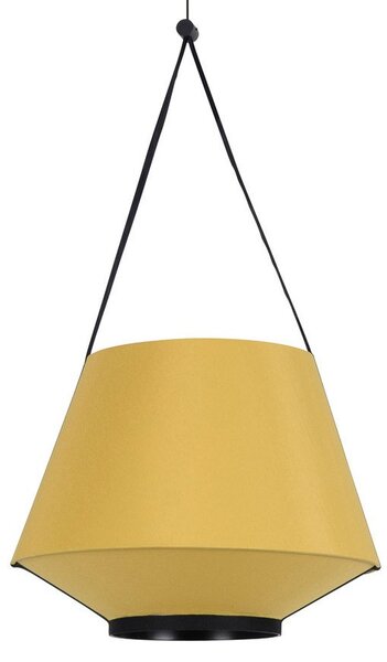 Lampada a sospensione Forestier, Carrie XS, dimmerabile, Giallo, Soggiorno, Tessuto / Tessile, Design