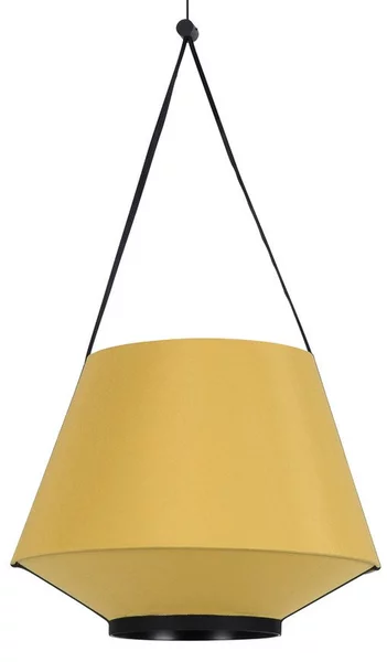 Lampada a sospensione Forestier, Carrie XS, dimmerabile, Giallo, Soggiorno, Tessuto / Tessile, Design